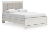 Zuraleus White Queen Upholstered Panel Bed with Dresser and Chest from Ashley - Luna Furniture