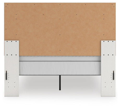 Zuraleus White Queen Upholstered Panel Bed with Dresser and Nightstand from Ashley - Luna Furniture