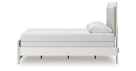 Zuraleus White Queen Upholstered Panel Bed from Ashley Furniture - Luna Furniture