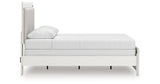 Zuraleus White Queen Upholstered Panel Bed with Dresser and Chest from Ashley - Luna Furniture