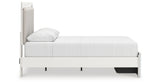 Zuraleus White Queen Upholstered Panel Storage Bed with Dresser and Chest from Ashley - Luna Furniture
