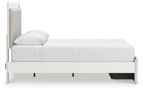 Zuraleus White Queen Upholstered Panel Storage Bed with Dresser and Nightstand from Ashley - Luna Furniture