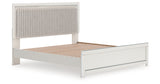 Zuraleus White King Upholstered Panel Bed with Dresser and Chest from Ashley - Luna Furniture