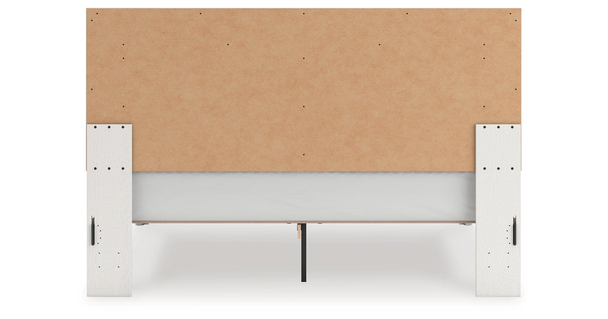 Zuraleus White King Upholstered Platform Bed from Ashley Furniture - Luna Furniture