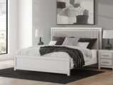 Zuraleus White King Upholstered Panel Bed with Chest and Nightstand from Ashley - Luna Furniture