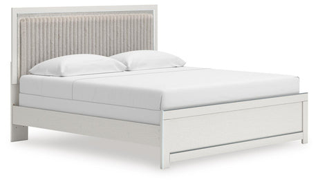 Zuraleus White King Panel Bderoom, Dresser, Mirror and Nightstand from Ashley - Luna Furniture