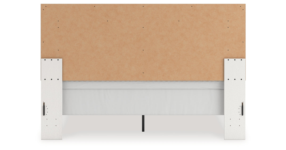 Zuraleus White King Upholstered Panel Bed with Dresser and Chest from Ashley Furniture - Luna Furniture