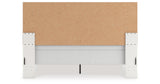 Zuraleus White King Upholstered Panel Bed with Mirrored Dresser from Ashley Furniture - Luna Furniture