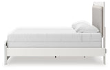 Zuraleus White King Upholstered Panel Bed with Chest and Nightstand from Ashley Furniture - Luna Furniture