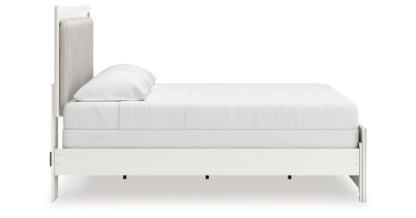 Zuraleus White King Upholstered Panel Bed with Dresser and Chest from Ashley - Luna Furniture