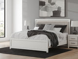Zuraleus White King Upholstered Panel Bed with Dresser from Ashley Furniture - Luna Furniture