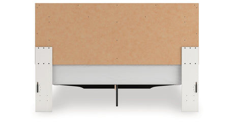 Zuraleus White King Upholstered Panel Storage Bed with Mirrored Dresser and Nightstand from Ashley - Luna Furniture