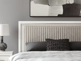 Zuraleus White King Upholstered Panel Storage Bed with Chest and Nightstand from Ashley - Luna Furniture