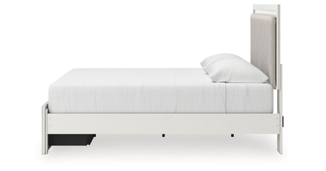 Zuraleus White King Upholstered Panel Storage Bed with Dresser and Chest from Ashley - Luna Furniture