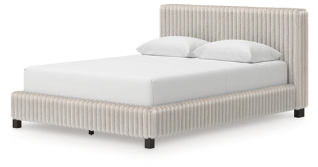 Zuraleus White Queen Upholstered Bed with Chest and Nightstand from Ashley - Luna Furniture