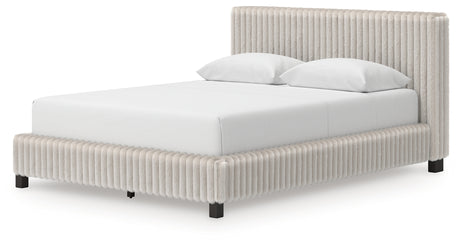 Zuraleus White Queen Upholstered Bed from Ashley Furniture - Luna Furniture