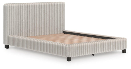 Zuraleus White California King Upholstered Bed from Ashley Furniture - Luna Furniture