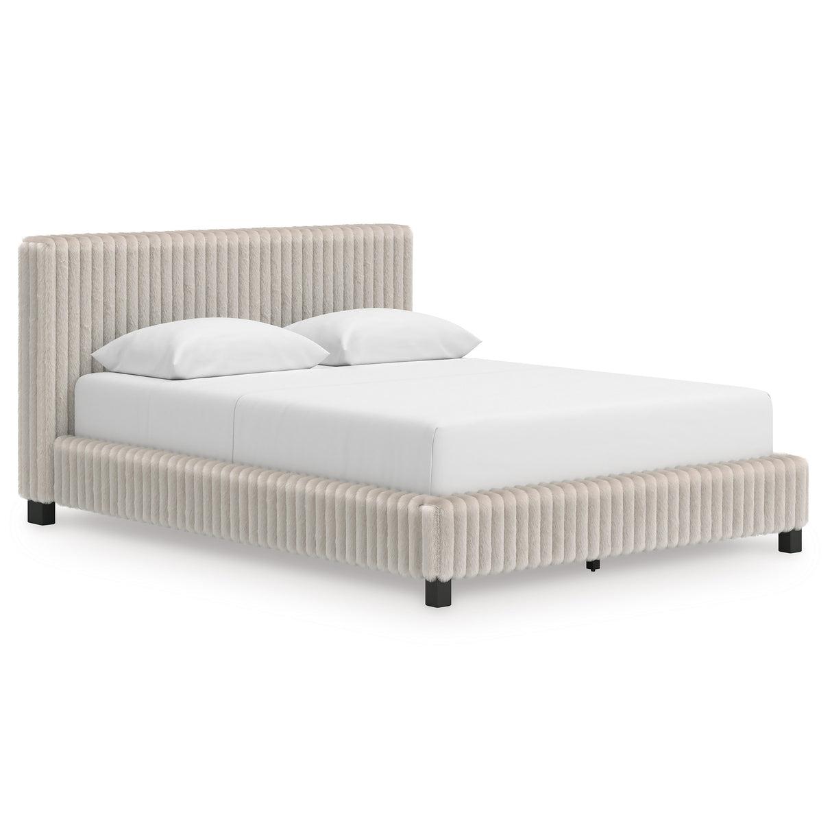 Zuraleus White Queen Upholstered Bed
