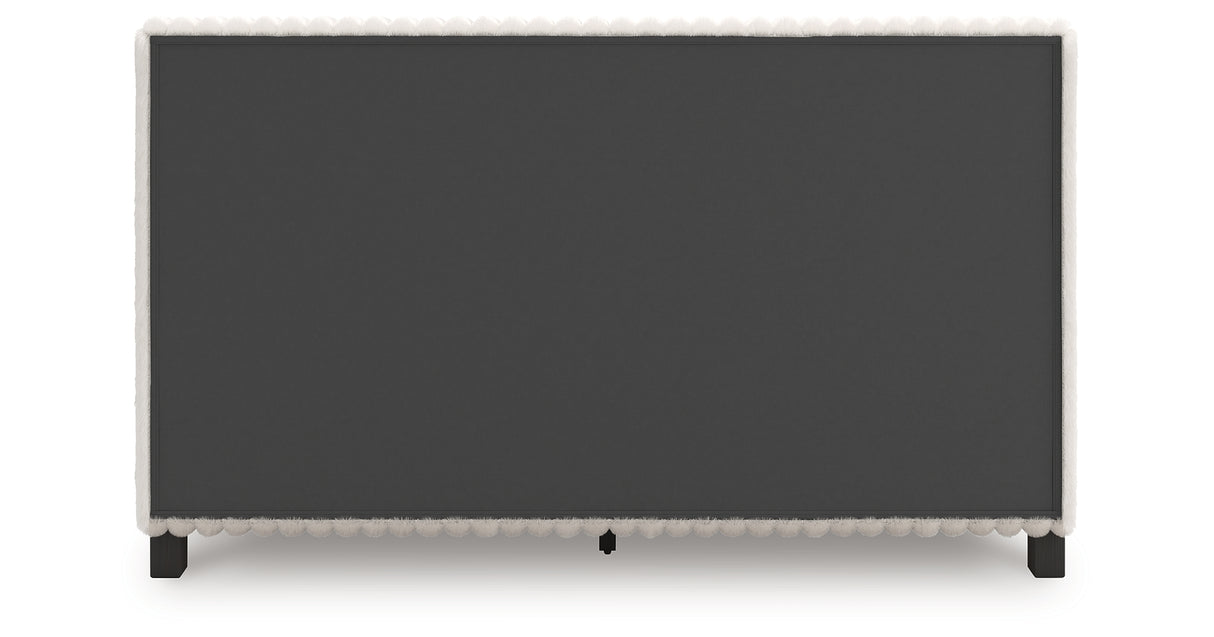 Zuraleus White Queen Upholstered Bed with Dresser and Nightstand from Ashley Furniture - Luna Furniture
