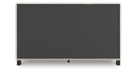 Zuraleus White Queen Upholstered Bed with Dresser from Ashley - Luna Furniture