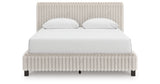 Zuraleus White Queen Upholstered Bed with Mirrored Dresser and Chest from Ashley Furniture - Luna Furniture