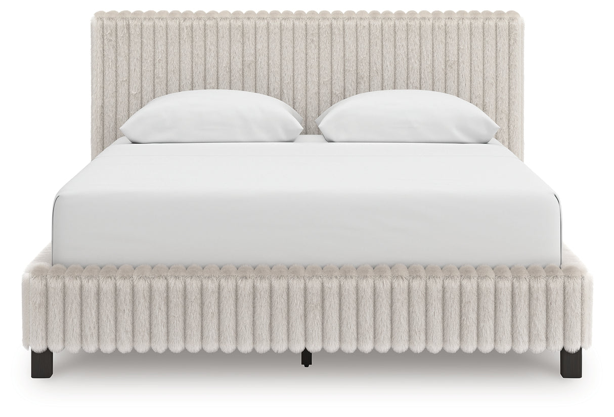 Zuraleus White Queen Upholstered Bed from Ashley Furniture - Luna Furniture