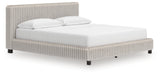 Zuraleus White California King Upholstered Bed with Dresser from Ashley Furniture - Luna Furniture