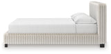 Zuraleus White California King Upholstered Bed with Mirrored Dresser, Chest and Nightstand from Ashley Furniture - Luna Furniture