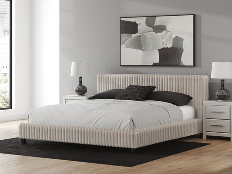 Zuraleus White California King Upholstered Bed with Mirrored Dresser and Chest from Ashley - Luna Furniture