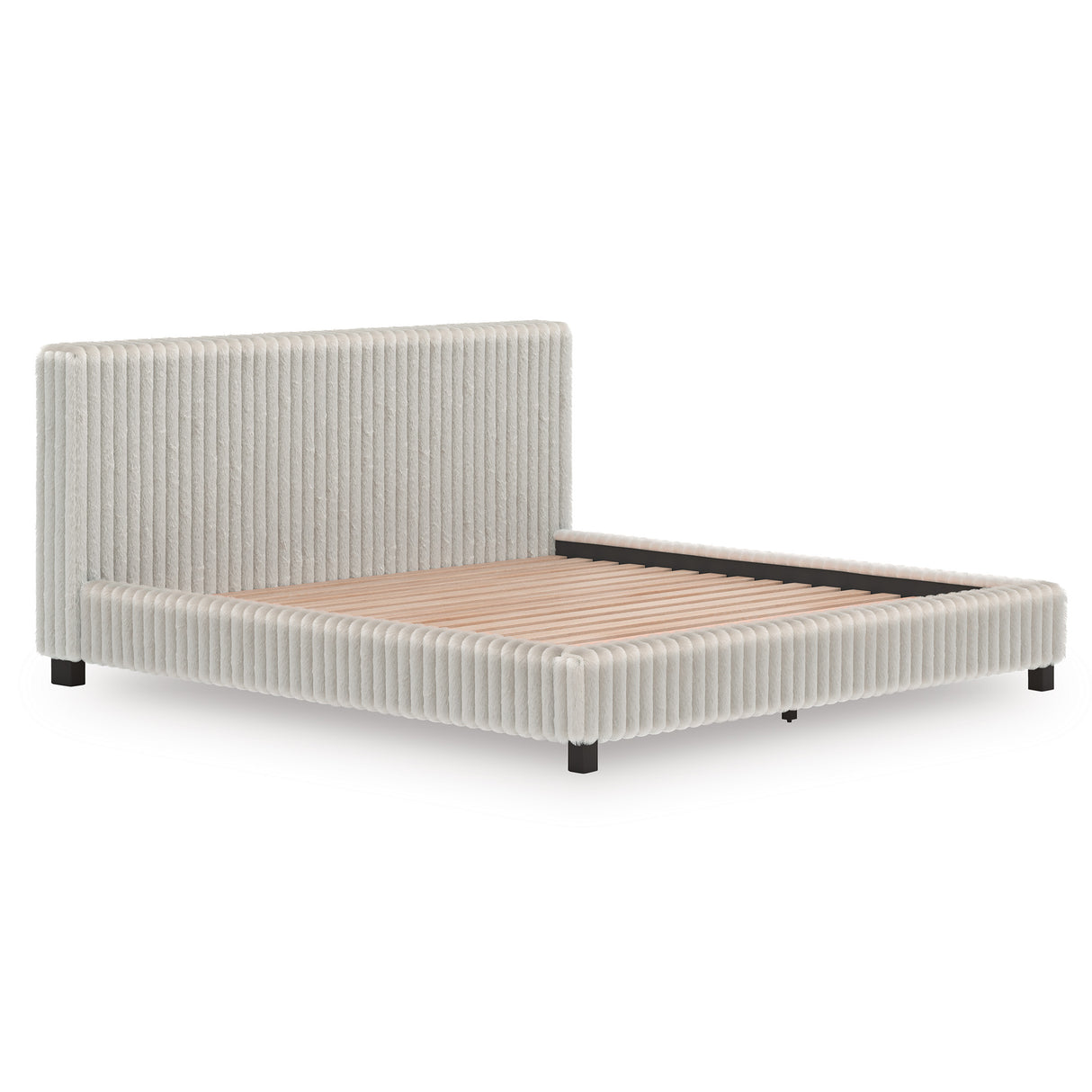 Zuraleus White Upholstered Platform Bedroom Set from Ashley Furniture - Luna Furniture