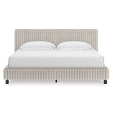 Zuraleus White Upholstered Platform Bedroom Set from Ashley Furniture - Luna Furniture