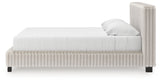 Zuraleus White King Upholstered Bed with Mirrored Dresser from Ashley Furniture - Luna Furniture