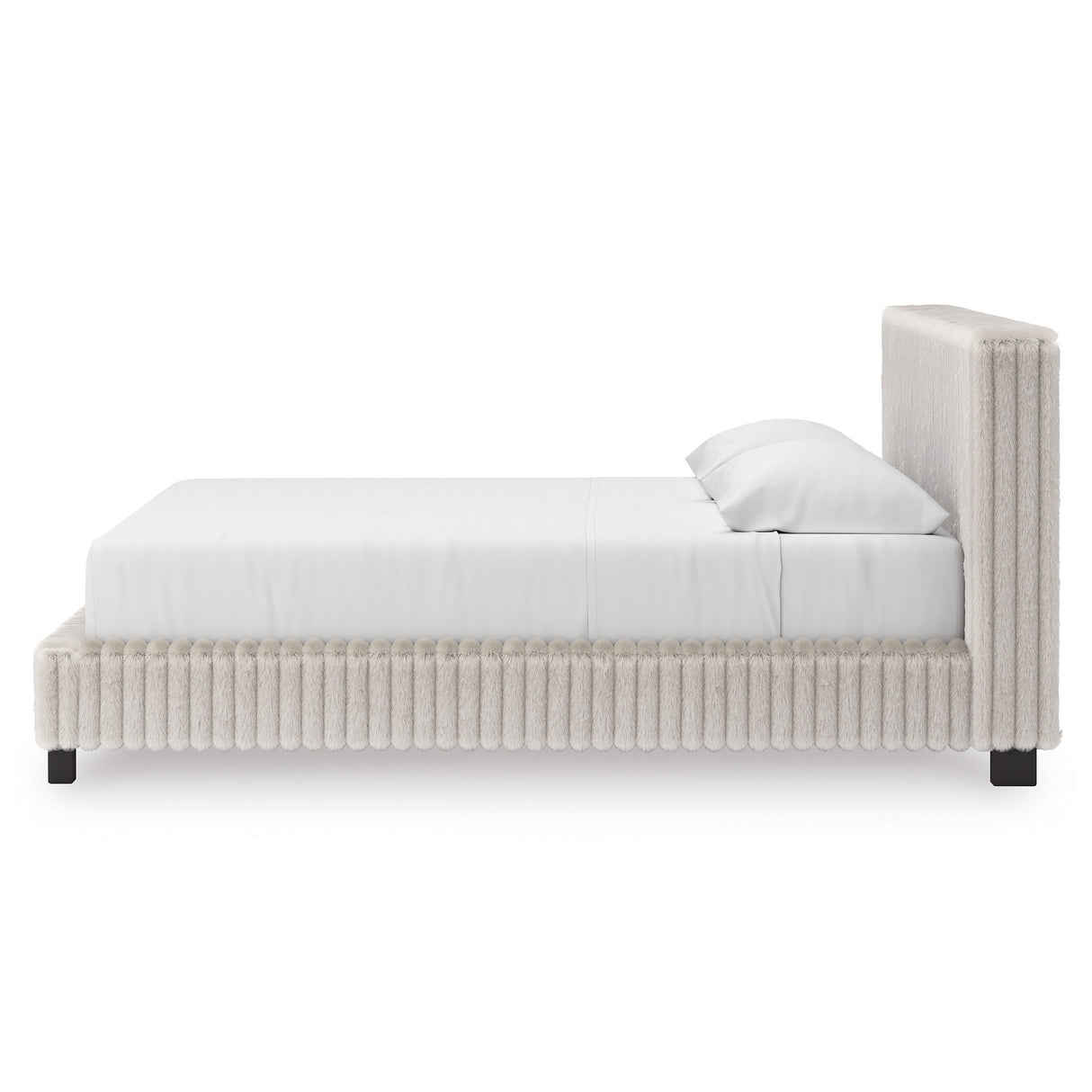 Zuraleus White Upholstered Platform Bedroom Set from Ashley Furniture - Luna Furniture