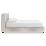 Zuraleus White Upholstered Platform Bedroom Set from Ashley Furniture - Luna Furniture