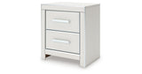 Zuraleus White Queen Upholstered Panel Bed with Mirrored Dresser and Nightstand from Ashley - Luna Furniture