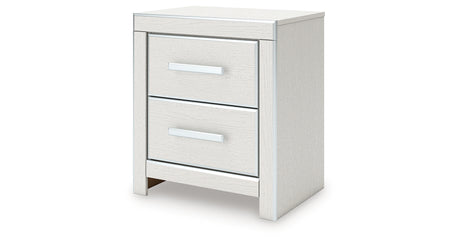 Zuraleus White California King Upholstered Bed with Chest and Nightstand from Ashley - Luna Furniture