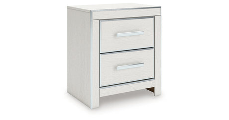 Zuraleus White King Upholstered Panel Storage Bed with Mirrored Dresser and Nightstand from Ashley - Luna Furniture