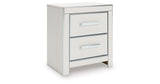 Zuraleus White Queen Upholstered Panel Bed with Mirrored Dresser and Nightstand from Ashley - Luna Furniture