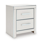 Zuraleus White Upholstered Storage Panel Bedroom Set with 2 Footboard Drawers from Ashley Furniture - Luna Furniture