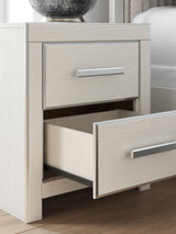 Zuraleus White Queen Upholstered Panel Bed with Dresser and Nightstand from Ashley - Luna Furniture