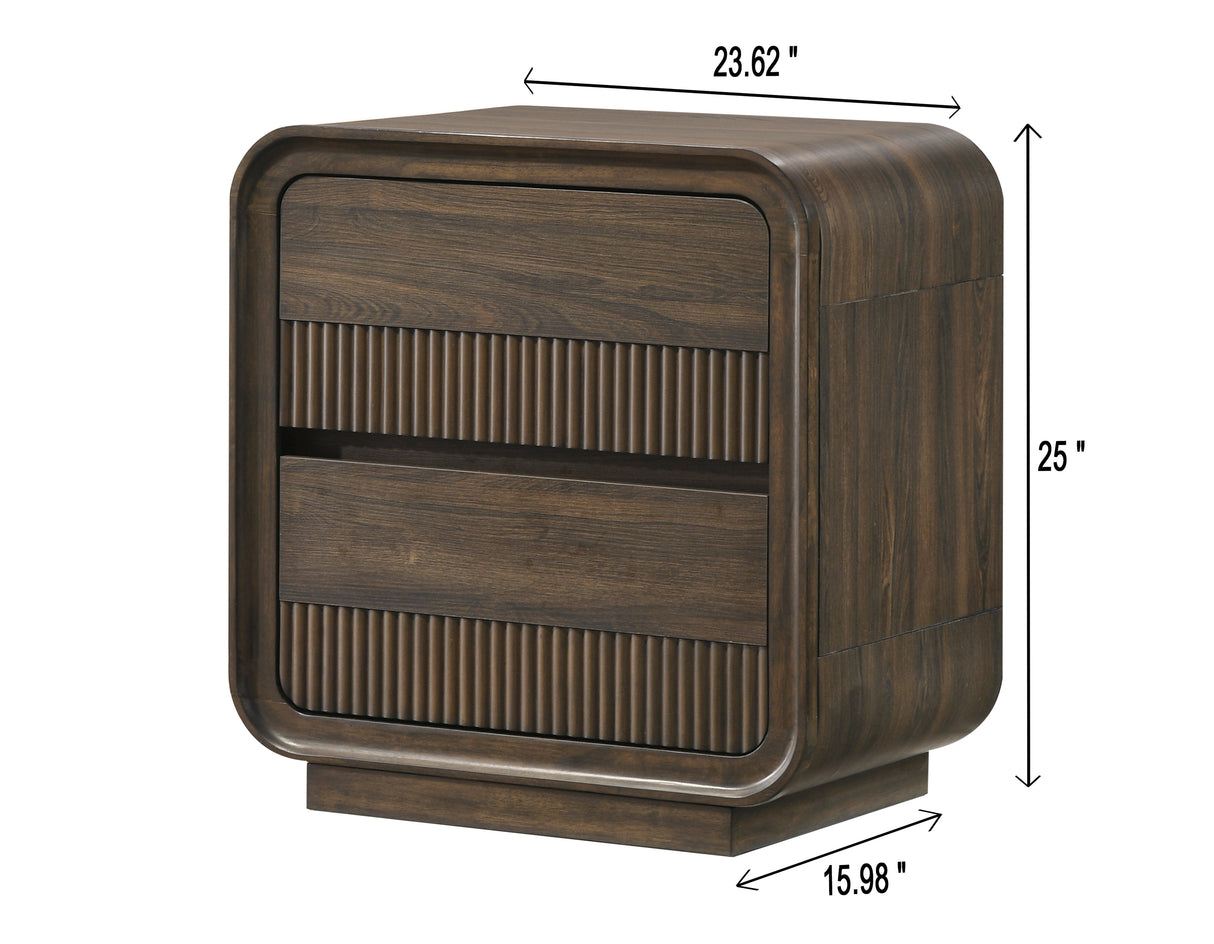 Kinkaid Warm Wood Nightstand from Crown Mark - Luna Furniture