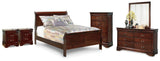 Alisdair Antique BronzeFull Sleigh Bed, Dresser, Mirror, Chest and 2 Nightstands from Ashley Furniture - Luna Furniture