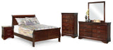 Alisdair Reddish Brown Full Sleigh Bed, Dresser, Mirror, Chest and Nightstand from Ashley Furniture - Luna Furniture