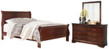 Alisdair Reddish Brown Queen Sleigh Bed, Dresser and Mirror from Ashley Furniture - Luna Furniture