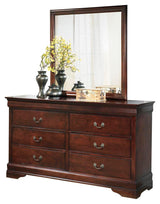 Alisdair Reddish Brown Full Sleigh Bed, Dresser and Mirror from Ashley Furniture - Luna Furniture
