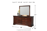 Alisdair Reddish Brown Dresser and Mirror from Ashley - Luna Furniture