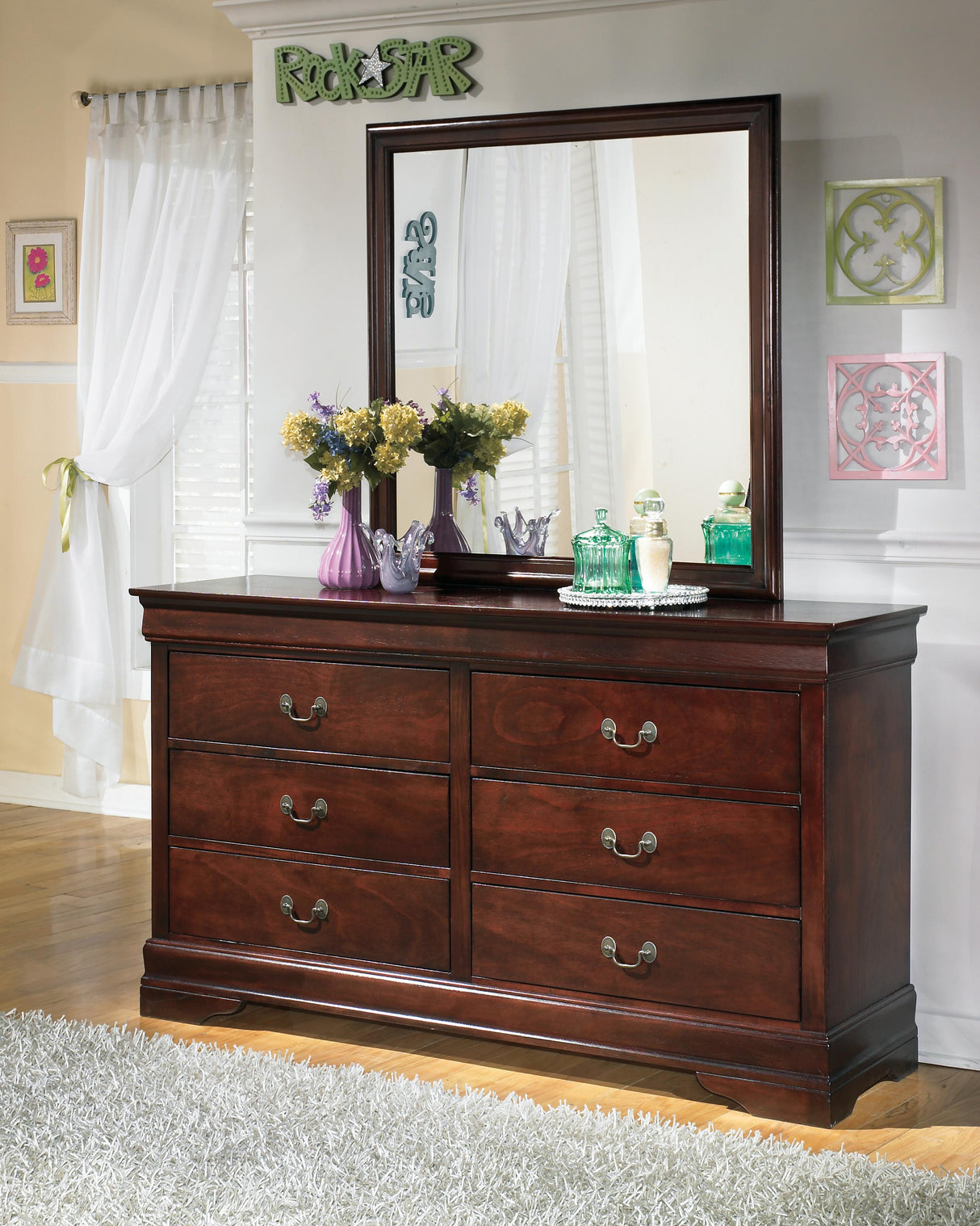 Alisdair Twin Sleigh Bed, 2 Dressers, Mirror and Nightstand from Ashley Furniture - Luna Furniture