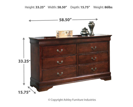 Alisdair Reddish Brown Dresser from Ashley Furniture - Luna Furniture