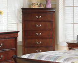 Alisdair Reddish Brown Twin Sleigh Bed, Dresser, Mirror, Chest and Nightstand from Ashley Furniture - Luna Furniture