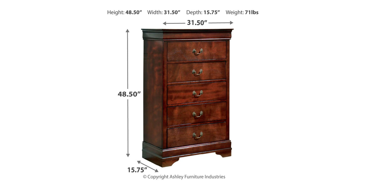 Alisdair Queen Sleigh Bed, Dresser and Chest from Ashley - Luna Furniture